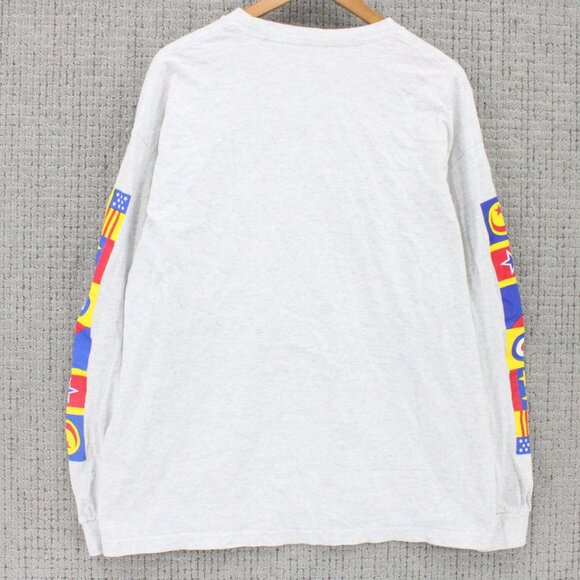 Lakai Shirt Mens XL Light Gray Long Sleeve Flags Crewneck Chocolate Graphic Logo - Picture 6 of 8